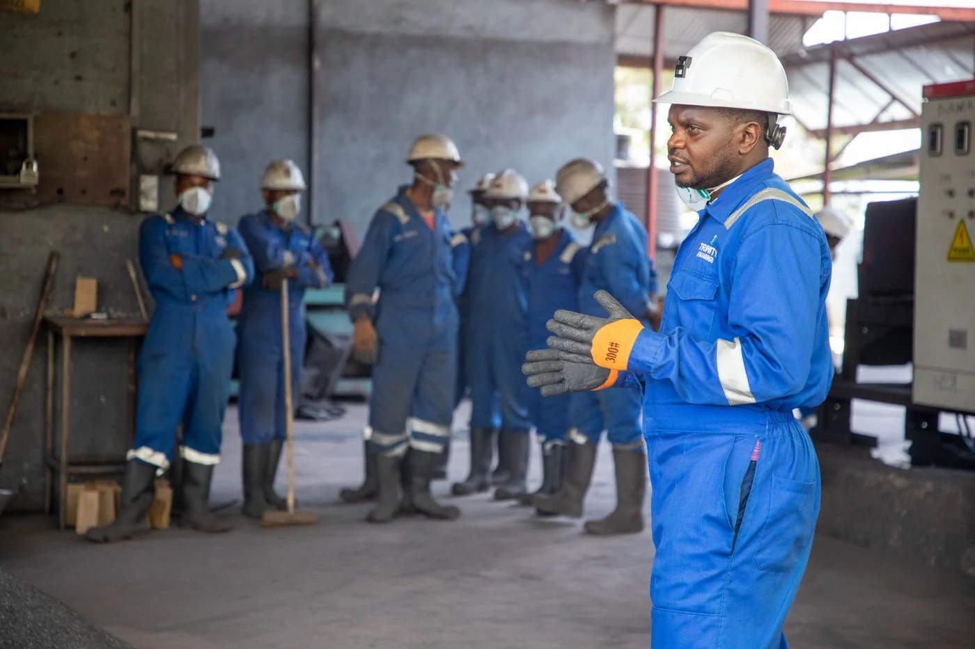 Treinamento de segurança em ambiente industrial